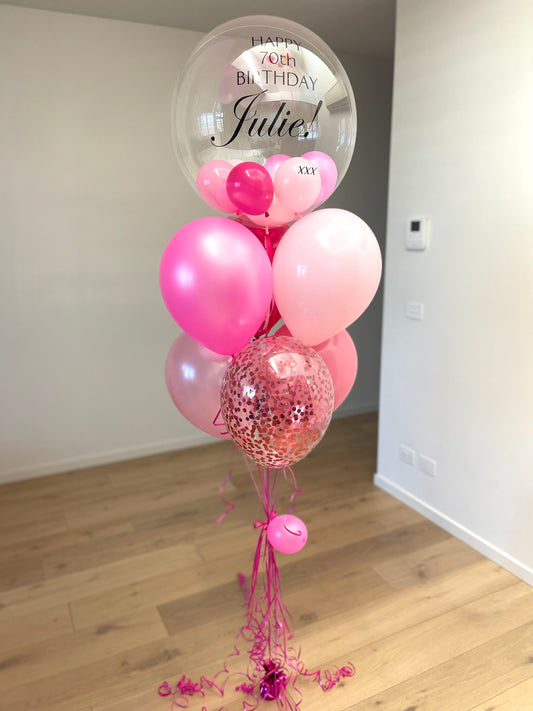 Personalised Balloon Bouquet - Pink