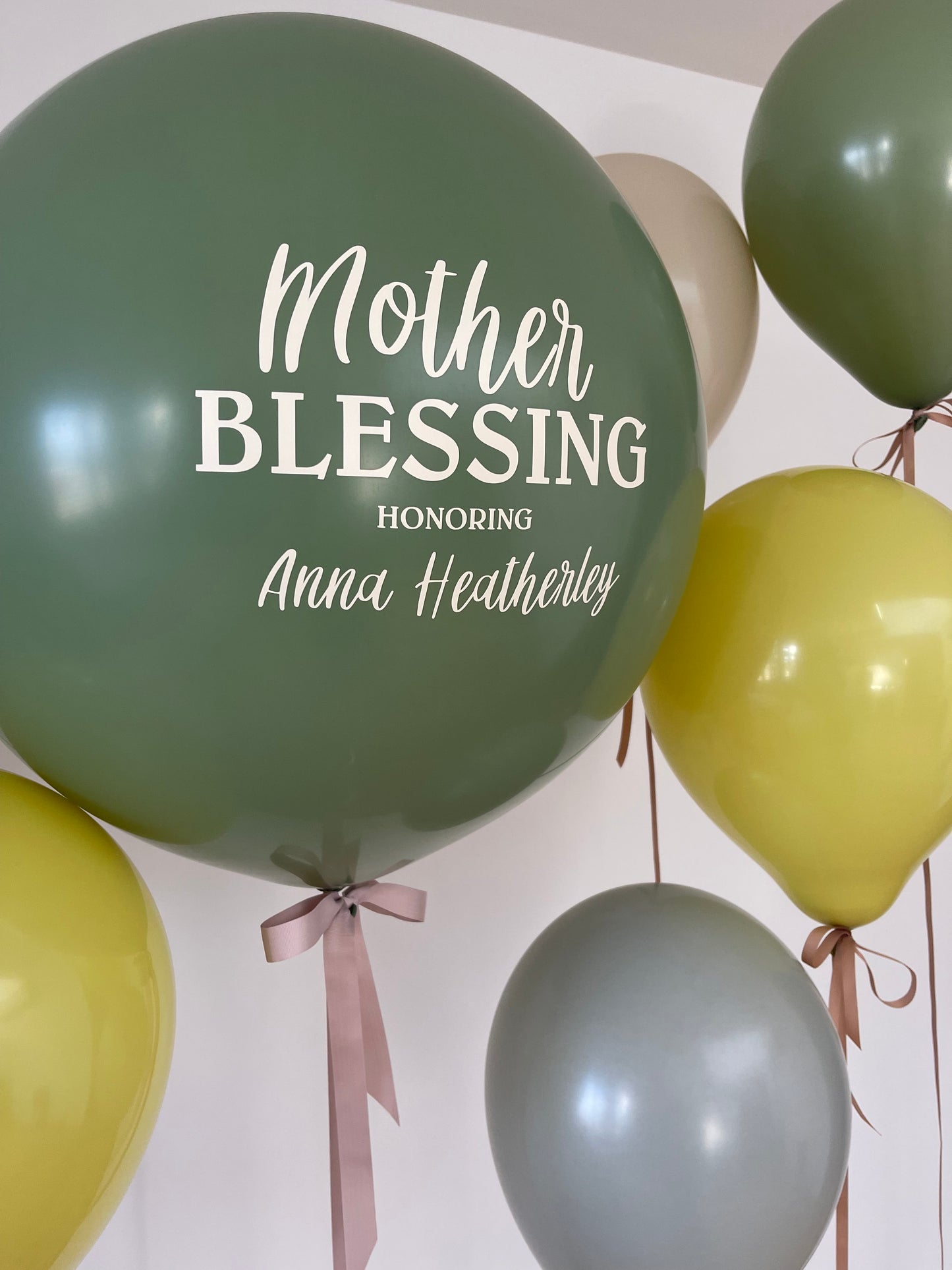 Free-standing Balloon Jumbo mix - Olive Green