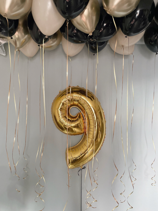 Numbers and Ceiling Balloons