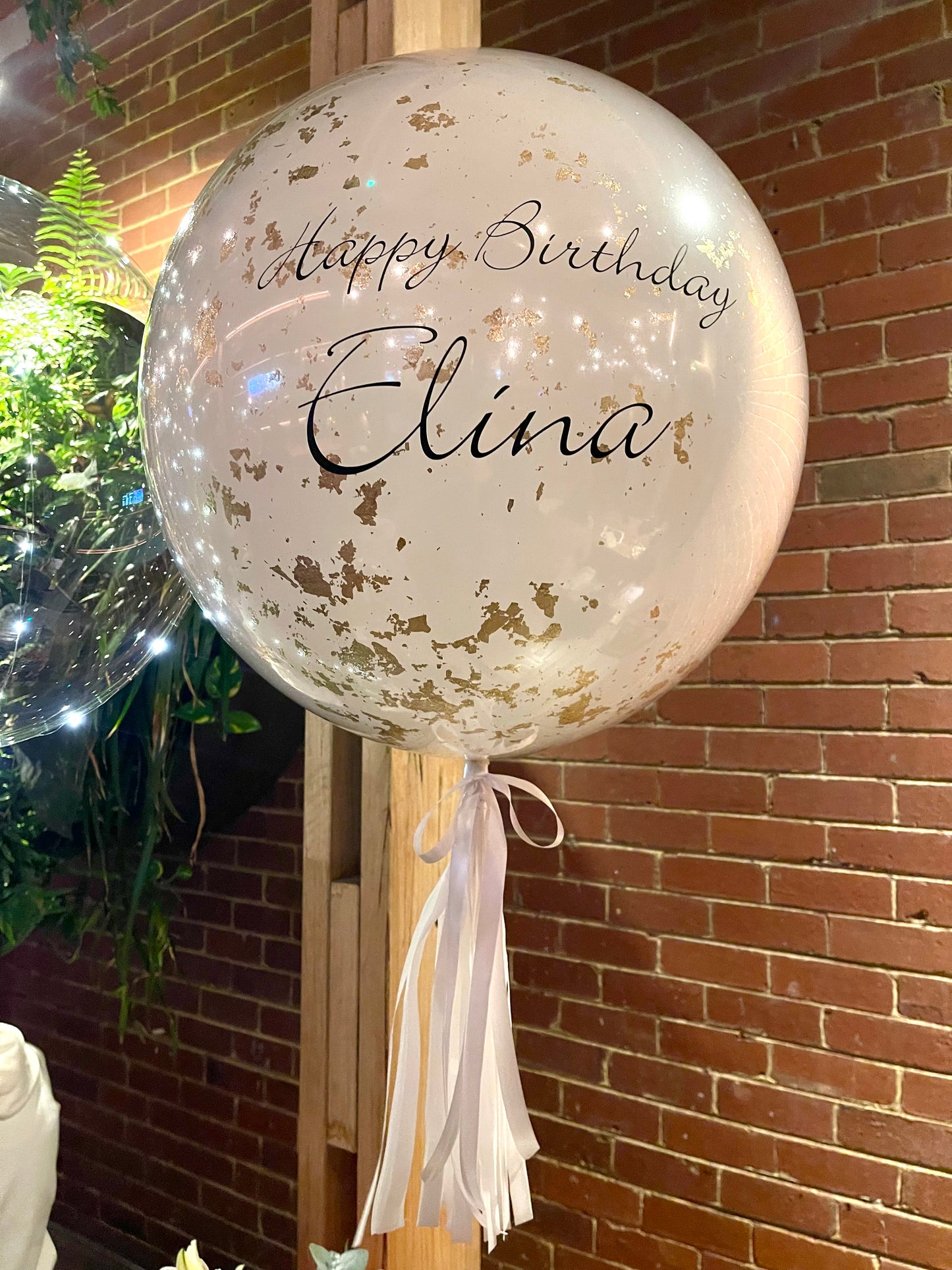 Personalised Gold Leaf Jumbo Balloon