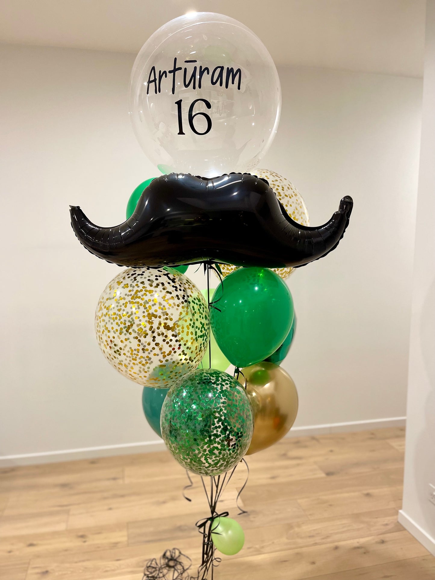 Personalised Balloon Bouquet with Moustache