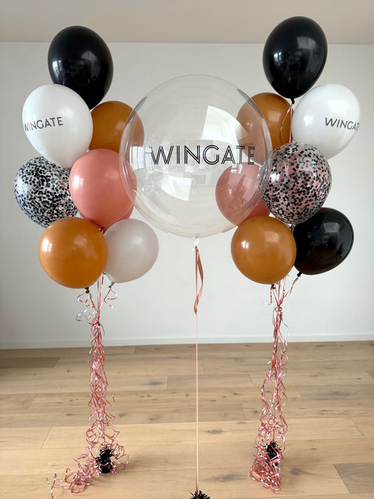 Corporate Logo Balloon with 2 Bouquets - Company colours