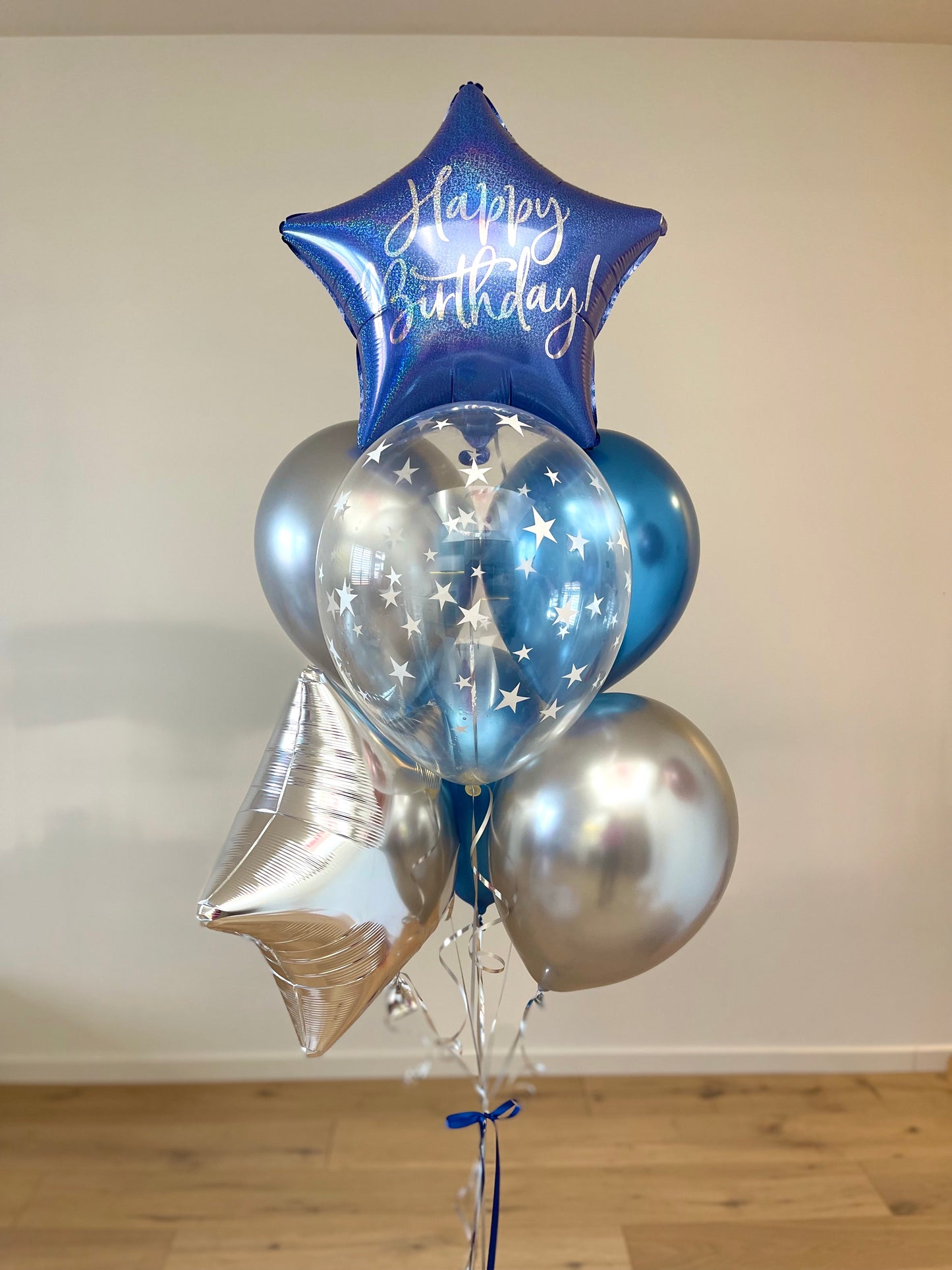 Blue Star Balloon Bouquet