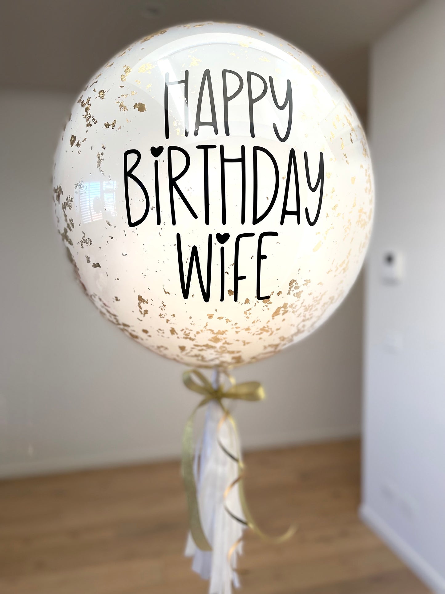 Personalised Gold Leaf Jumbo Balloon