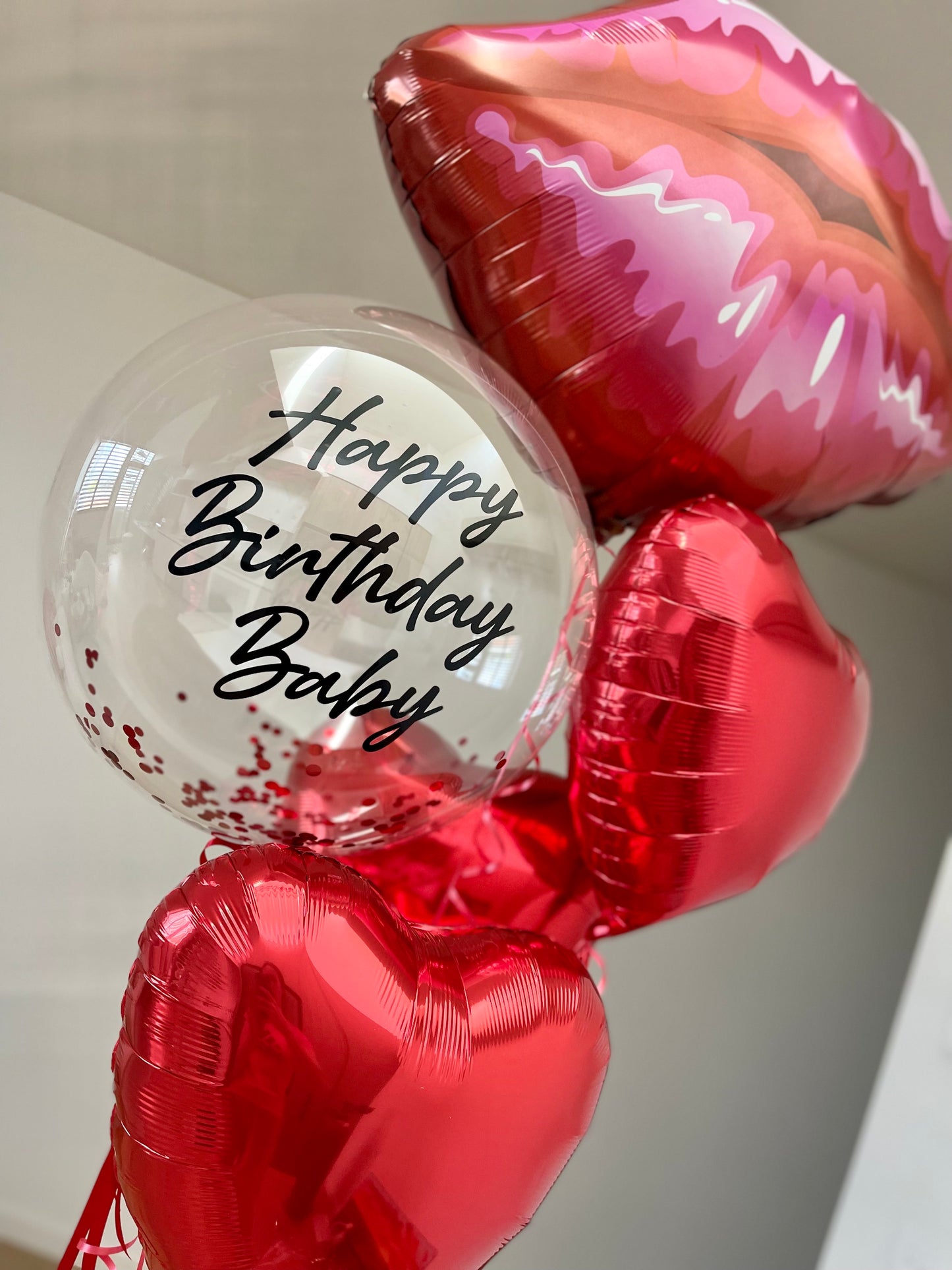 Lips and Hearts Balloon Bouquet