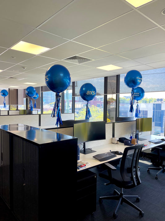 Office decoration with balloons