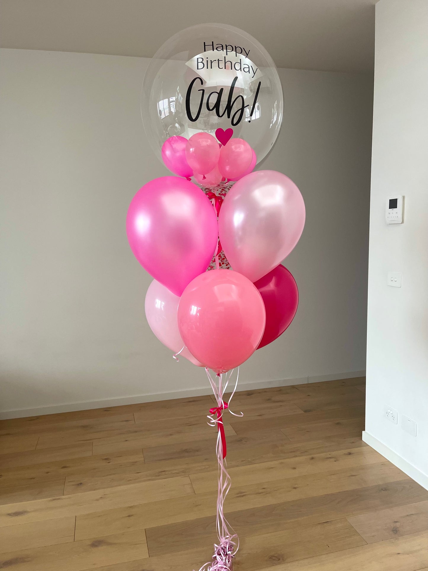 Personalised Balloon Bouquet - Pink