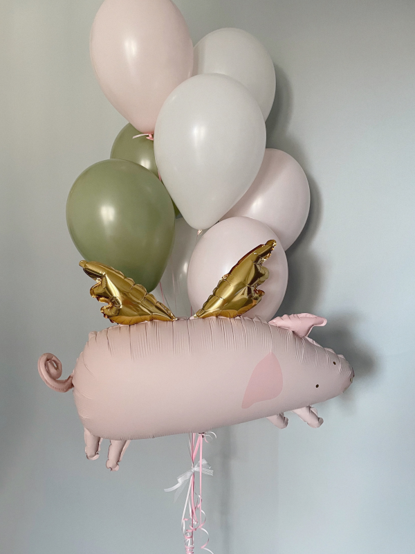 Pink Pig Balloon Bouquet