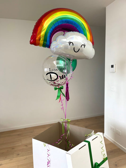 Personalised Rainbow and Happy Cloud Surprise Box