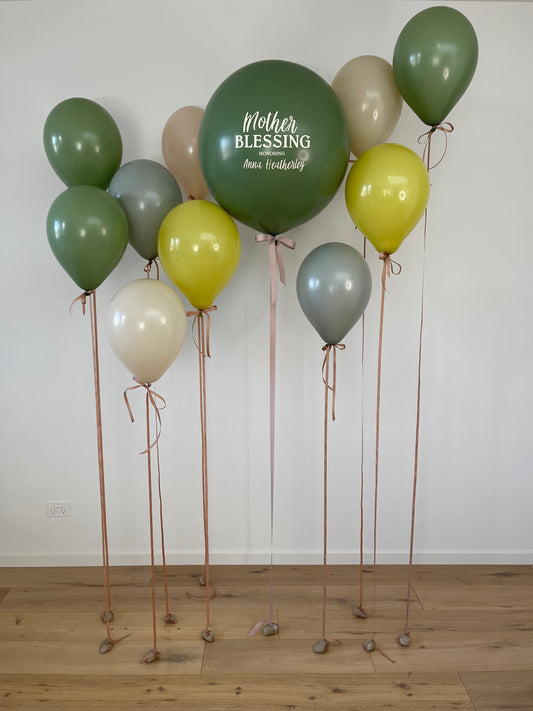 Free-standing Balloon Jumbo mix - Olive Green