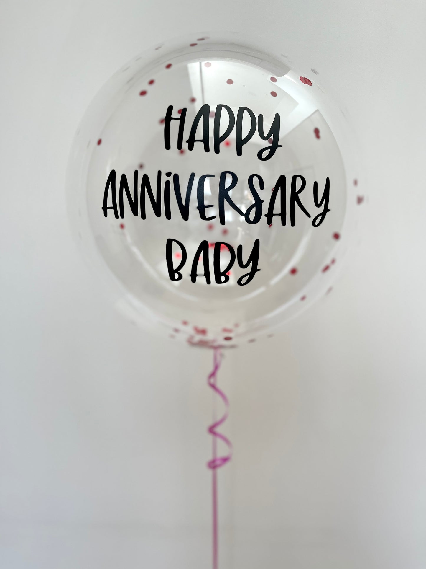 Small Personalised Bubble Balloon - Happy Anniversary