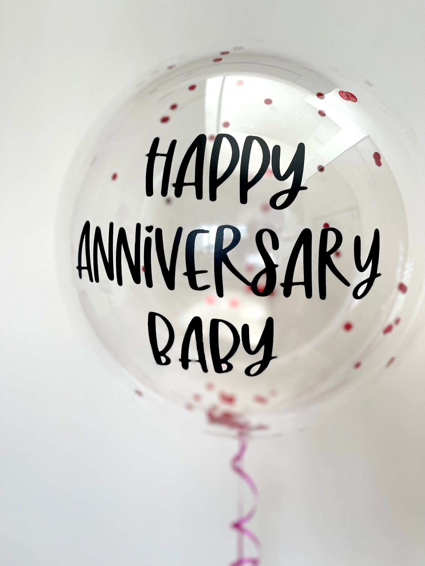 Small Personalised Bubble Balloon - Happy Anniversary