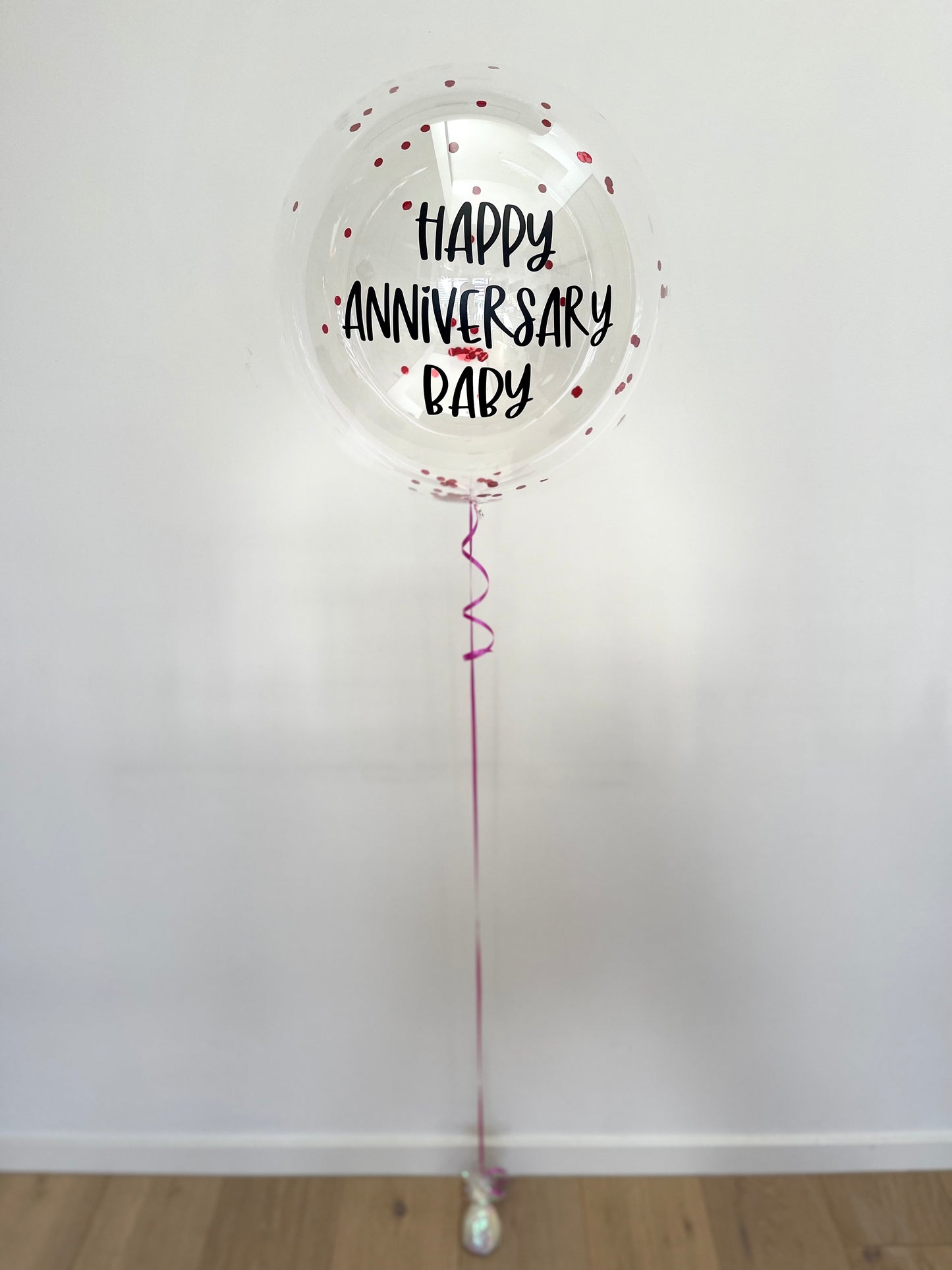 Small Personalised Bubble Balloon - Happy Anniversary