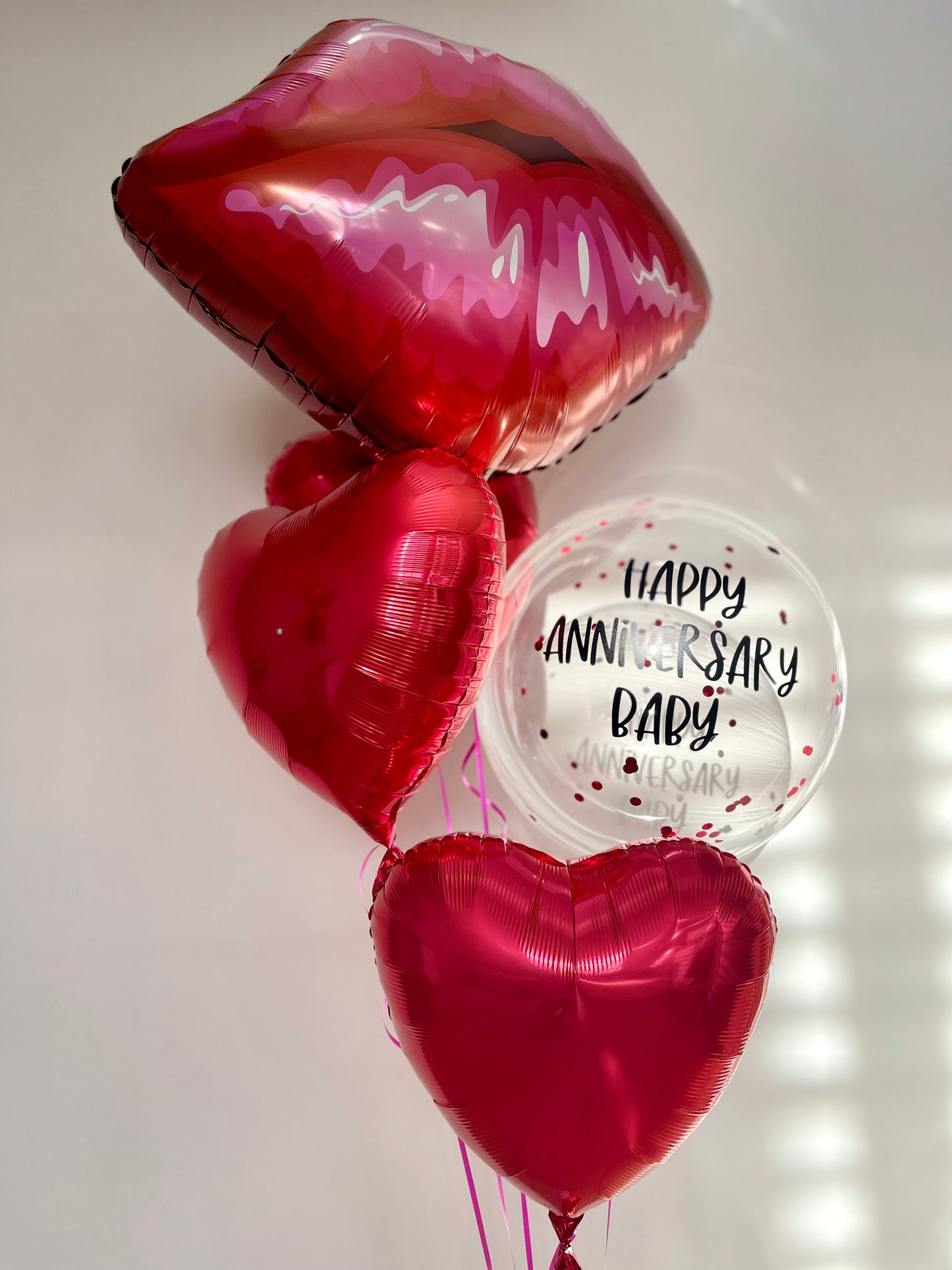 Lips and Hearts Balloon Bouquet