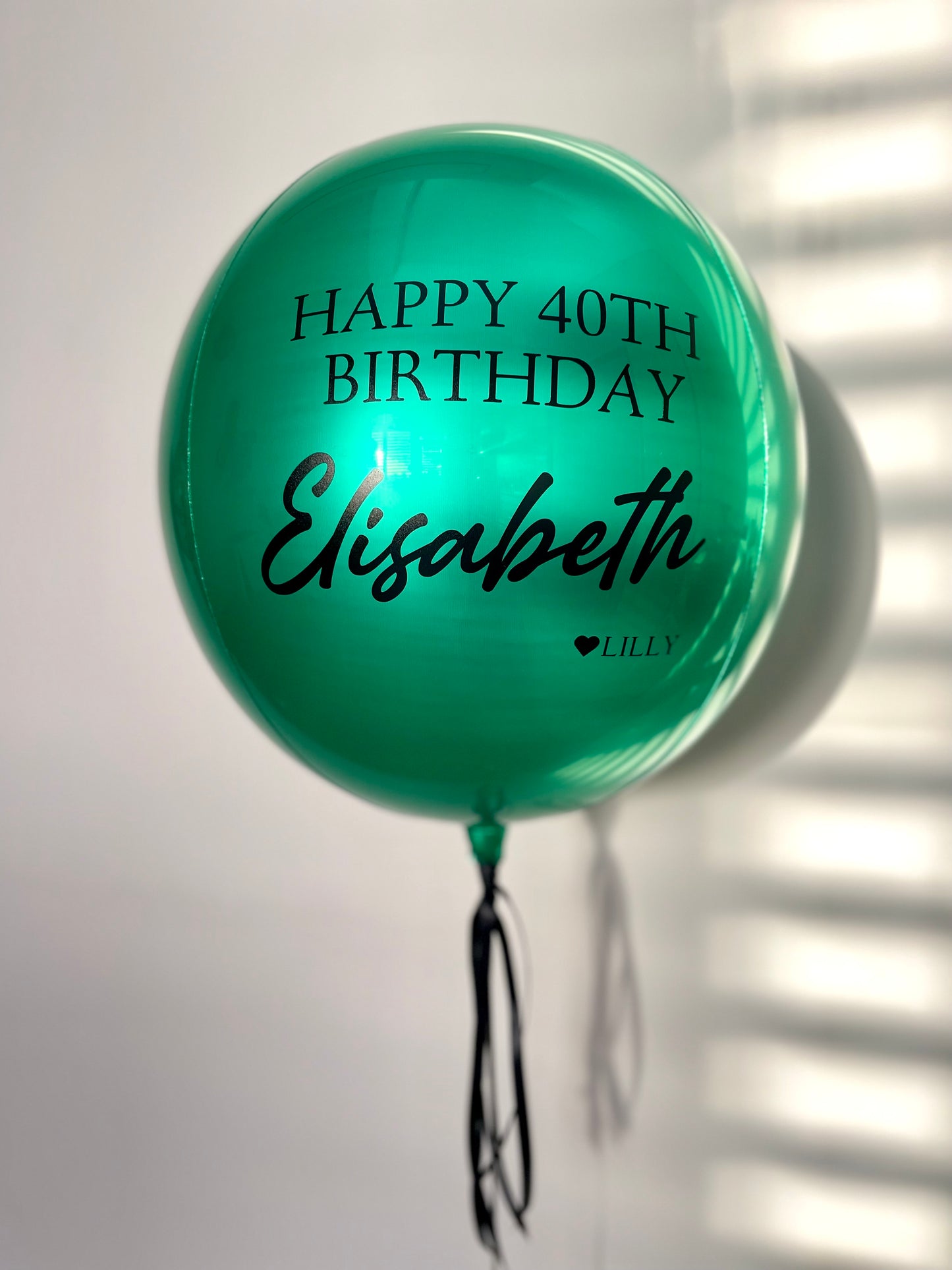 Small Personalised Orbz Balloon - Green